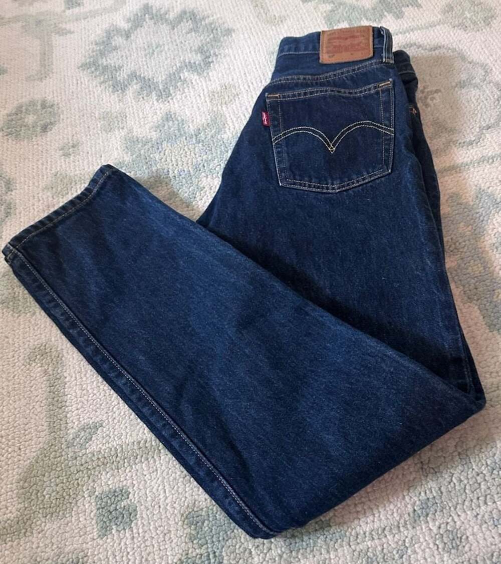 27 - Levi's Premium 501 Original BIG ‘E’ Dark Wash Button Fly Jeans